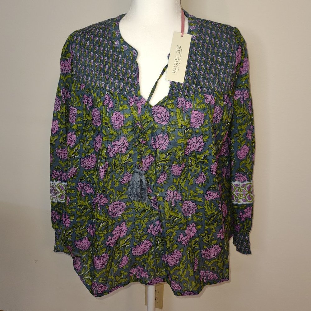 Rachel Zoe Smocked Top, XS, S